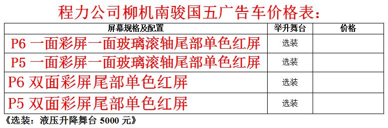 柳机南骏(瑞逸)LED广告宣传车