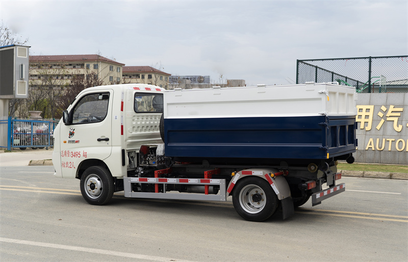 福田祥菱蓝牌3方勾臂垃圾车
