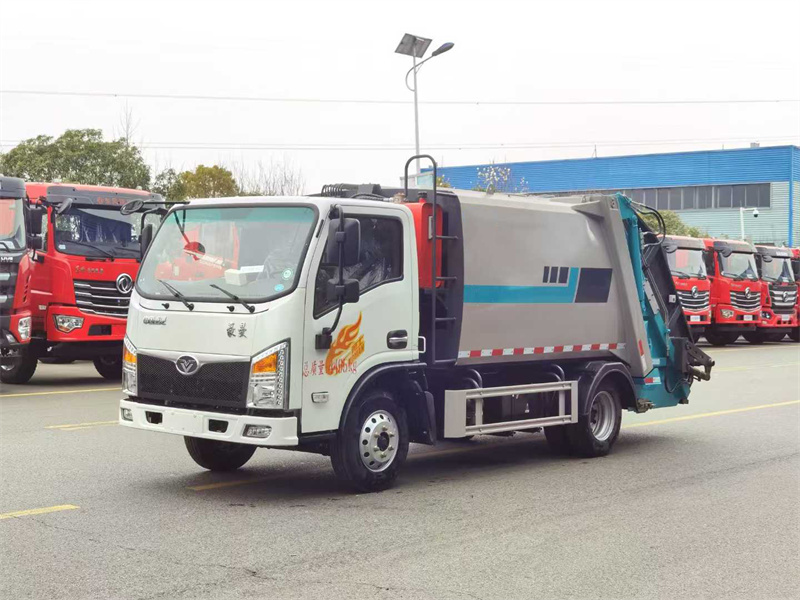 6方重汽豪曼蓝牌压缩垃圾车
