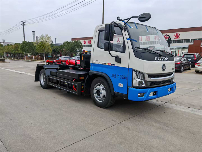 12吨福田金刚S3纯电动勾臂车环卫运输的赚钱利器