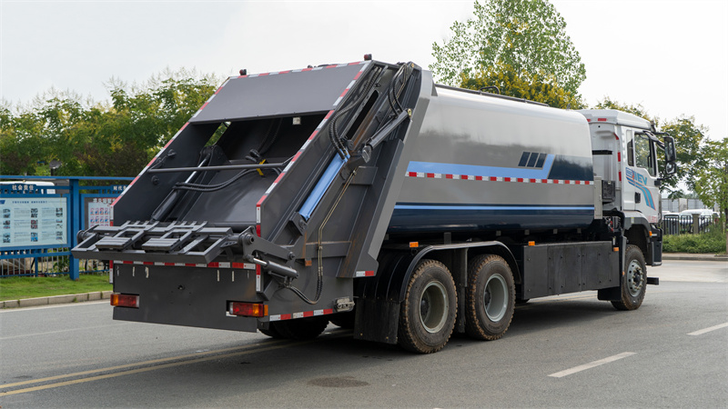 21方纯电动陕汽德龙后双桥压缩垃圾车